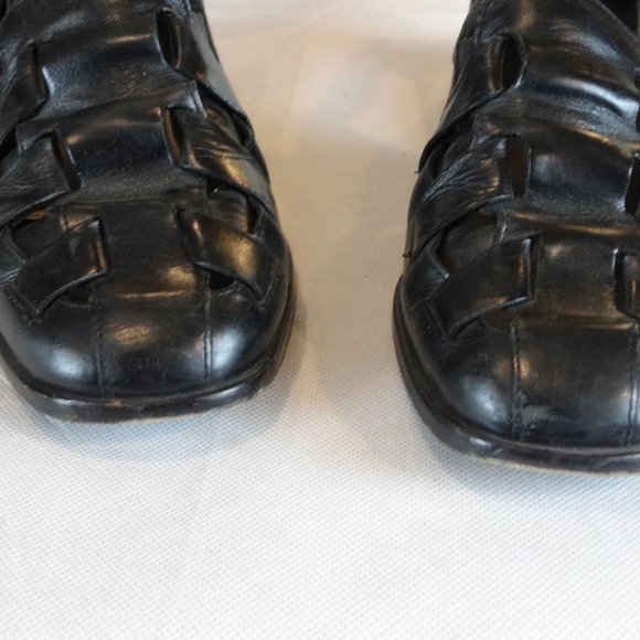 Cole Haan Black Woven Leather Men’s Sandals – 9 - Picture 7 of 8